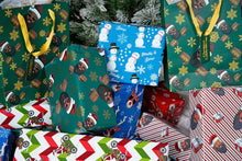 Load image into Gallery viewer, Chestnut Celebrations Blue 3-Pack Black Christmas Wrapping Paper