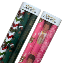 Load image into Gallery viewer, Chestnut Celebrations Pink & Green Wrapping Paper Bundle