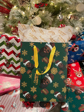Load image into Gallery viewer, Chestnut Black Christmas Santa Gift Bag
